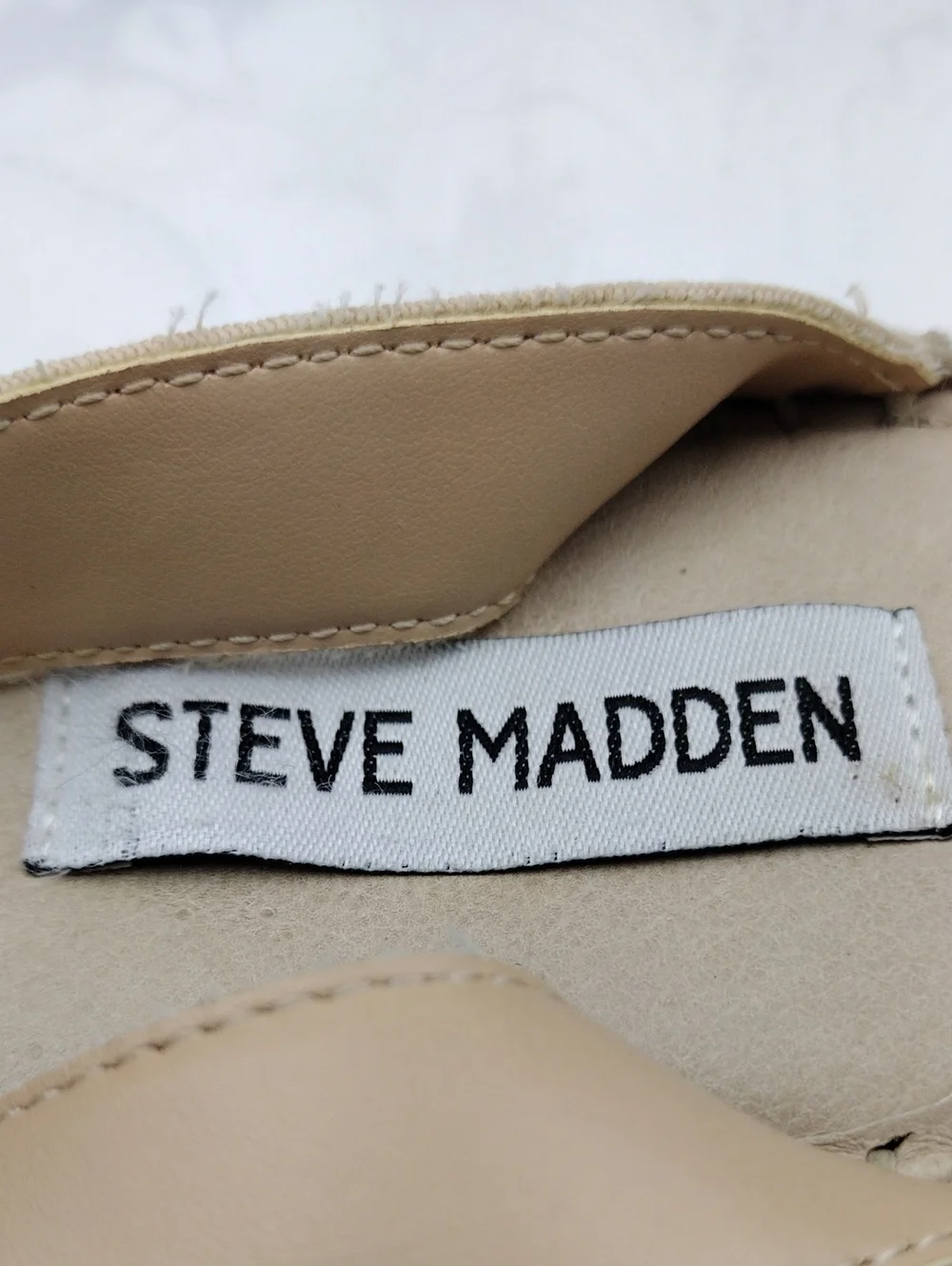 Steve Madden Marlene Wheat Woven Round Toe Elastic Ankle Strap Espadrille Sandal
